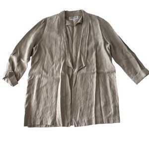 Open Front Linen Blazer, estimated size M